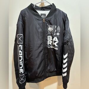 0 FOX SHOP W-01F BOMBER JACKET Size XXL 2XL Euc Rare Black Jacket Retail 90